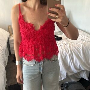 ALEXIS red lace top